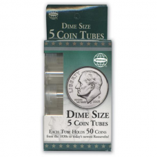 HE Harris Dime Size Coin Tubes - 5 Pack