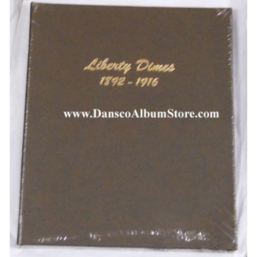 Dansco US Liberty/Barber Dime Coin Album 1892-1916 #7121 