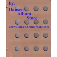 Dansco Coin Album Page Blank 21mm 