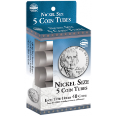 HE Harris Nickel Size Coin Tubes - 5 Pack