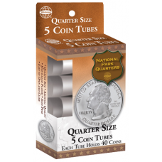 HE Harris Quarter Size Coin Tubes - 5 Pack