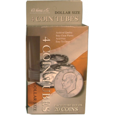 HE Harris Dollar Size Coin Tubes - 4 Pack