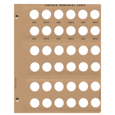 Lincoln Cents 7100 Dansco Album Page #8 2007-2009