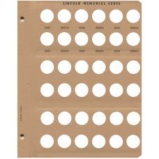 Lincoln Cents 7102 Dansco Album Page #4 2007-2009