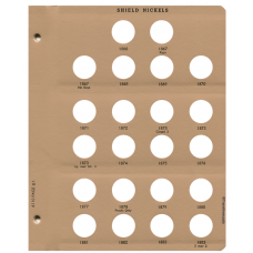 Shield Nickels Dansco Album 6110 Page 1 1866-1883