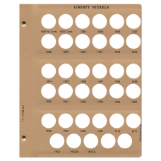 Liberty Nickels Dansco Album 7111 Page 1 1883-1912