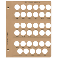 Jefferson Nickels 7113 Dansco Album Page #1