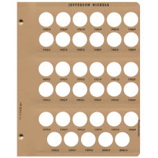 Jefferson Nickels 7113 Dansco Album Page #4