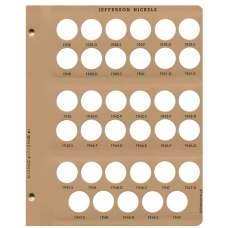 Jefferson Nickels 8113 Dansco Album Page #1