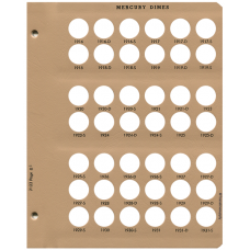 Mercury Dime Dansco Album 7123 Page 1 1916-1931