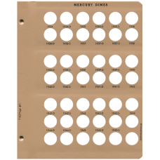 Mercury Dime Dansco Album 7123 Page 2 1934-1945