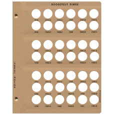 Roosevelt Dimes 7125 Dansco Album Page #1