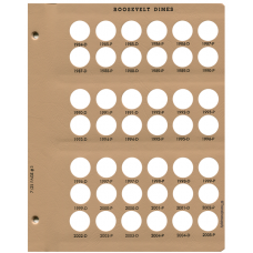 Roosevelt Dimes 7125 Dansco Album Page #3