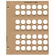 Roosevelt Dimes w/Proof 8125 Dansco Album Page #2