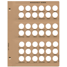 Roosevelt Dimes w/Proof 8125 Dansco Album Page #3