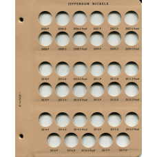 Jefferson Nickels 8114 Dansco Album Page #1 