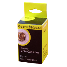 Guardhouse Round Coin Capsules - Dime Direct fit 10ct Pack