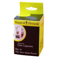 Guardhouse Round Coin Capsules - Silver Rounds 39mm 10ct Pack