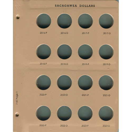 Sacagawea Dollars 2000-Date w/Proof Dansco Album #8183 2000-2027