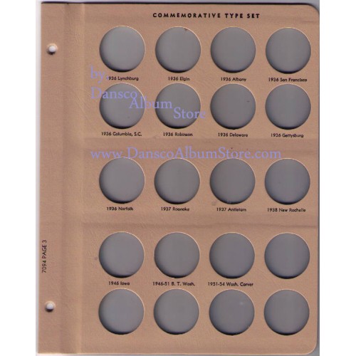 7094 U.S. Commemorative Type 18931954 Dansco Album, Early Halves