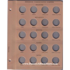 8144 Statehood Quarters w/ Proofs Page 5 Oklahoma - Hawaii